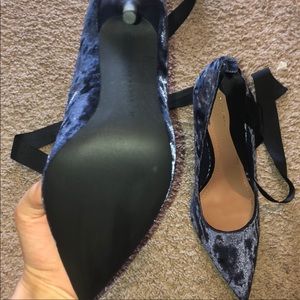 Zara velvet heels